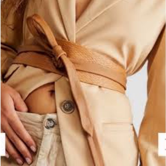 NWT $89 ADA Leather Chia Napa Combo Wrap Belt - Picture 8 of 12